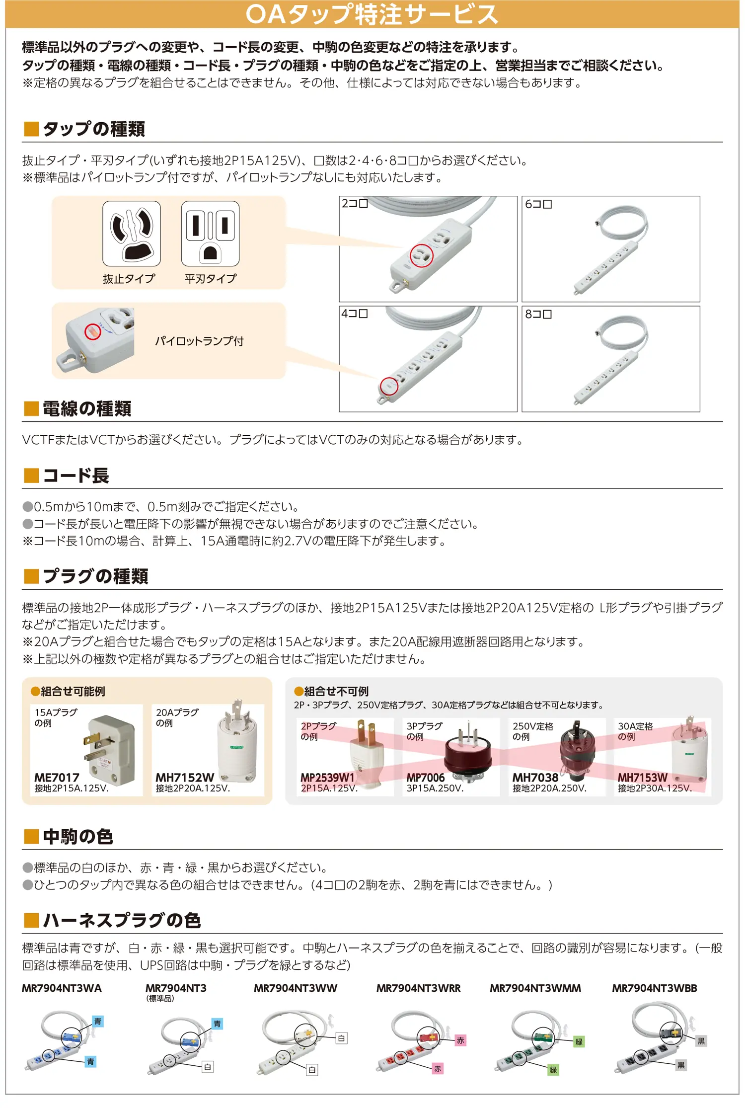 OAタップ特注サービス