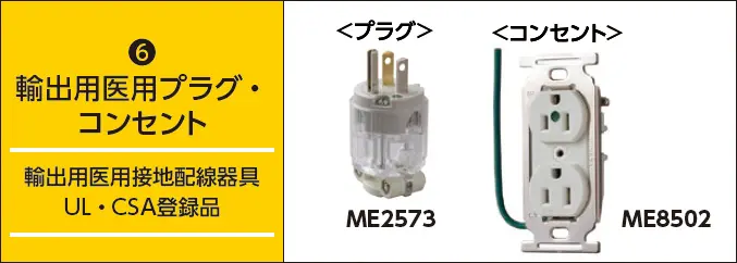 輸出用医用プラグ･コンセント